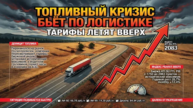 Топливный кризис бьёт по логистике. Тарифы летят вверх